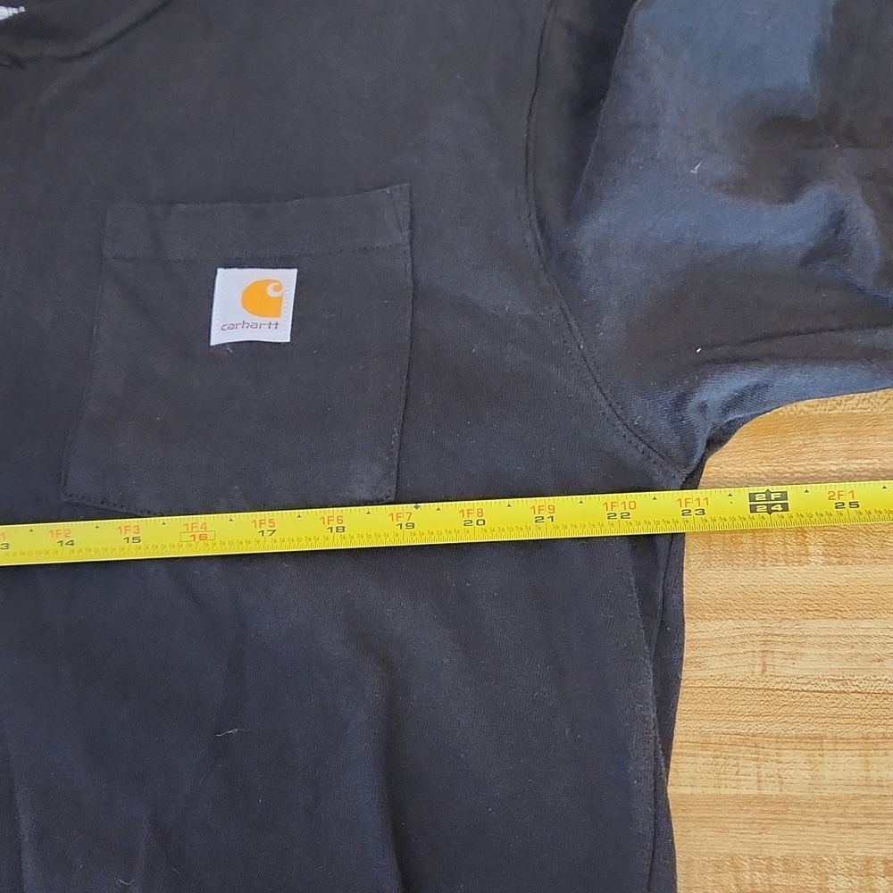 CARHARTT Dearborn Loose Henley T-Shirt, color Black, size M - Picture 8 of 9